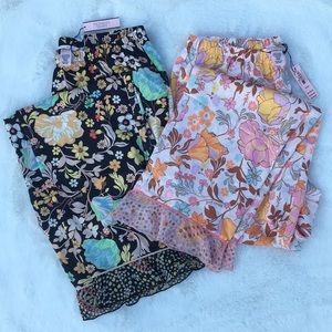 VICTORIA’S SECRET NWT VS 2 Pairs of Pajama Pants Brand NWT Sz XS ruffle pocket